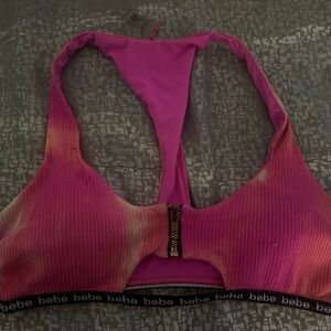 Bebe Pink Tie-Dye swim top